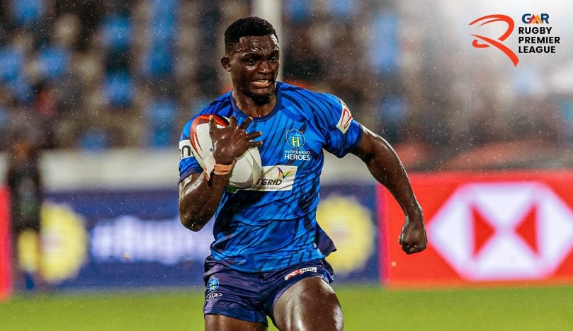 Kevin Wekesa in action for Hyderabad. PHOTO/Rugby Premier League