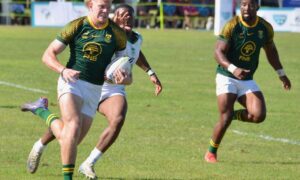 South Africa's A Grant de Jager races for a try. PHOTO/Rugby Afrique/FB