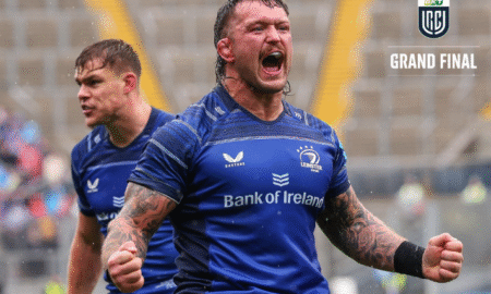 Leinster celebrate afer winning URC title. PHOTO/URC/Facebook