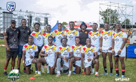 Uganda's Emerging Cranes pose for a photo. PHOTO/KAMPALA 7s/X