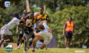 Uganda Emerging Cranes in action against Nondies at Kampala 7s. PHOTO/KAMPALA 7s/X