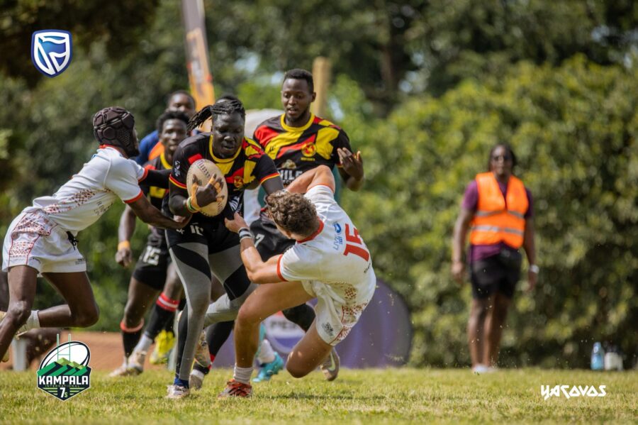 Uganda Emerging Cranes in action against Nondies at Kampala 7s. PHOTO/KAMPALA 7s/X