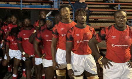 Kenya Simbas players in tunnel ahead of Limpopo BLue Bulls match. PHOTO/KRU/X