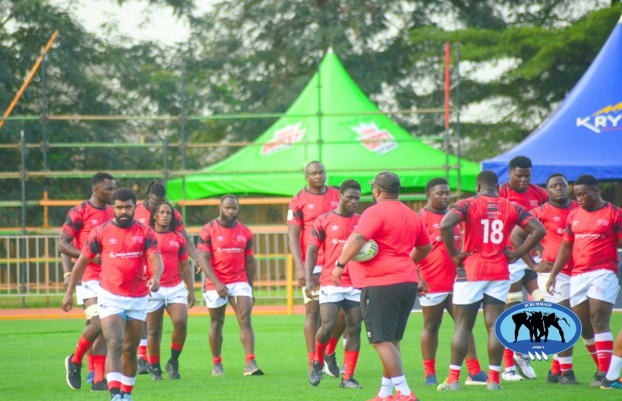 Kenya Simbas players in a past captain run at Rugby Africa Cup. PHOTO/Scrummage Africa