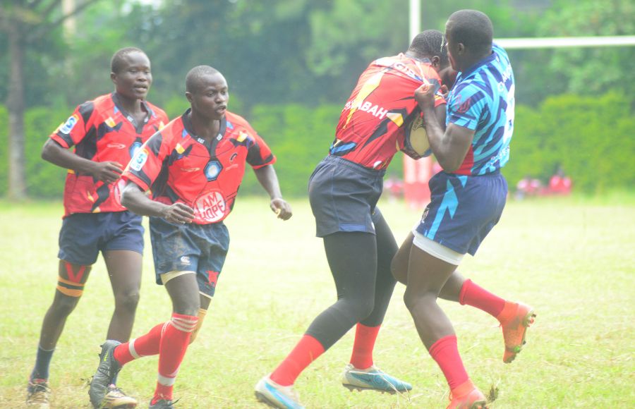 Bungoma High School in action against Musingu at the KSSSA National 7s. PHOTO/Purity Kemunto