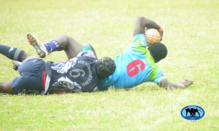 Laiser Hill player tackled by Gede player in the KSSSA National 7s. PHOTO/Purity Kemunto