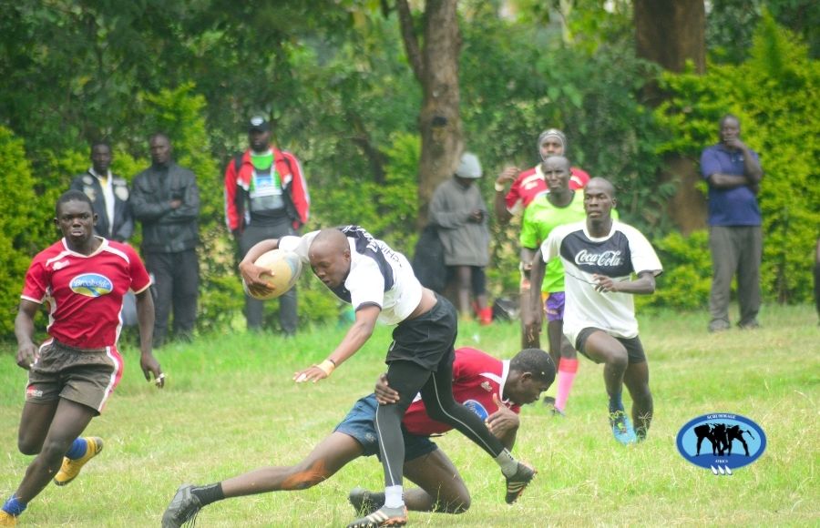 St Peter's Mumias player tries to breakway in the KSSSA National 7s. PHOTO/Purity Kemunto