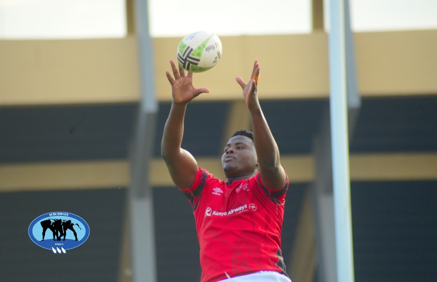 Andy Cole Omolo in training ahead ofUganda's match. PHOTO/Scrummage