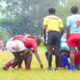 Action between Kinale girls and Paul Harris SC atthe the 2025 FEASSSA Rugby games. PHOTO/MICHAEL MAGONA