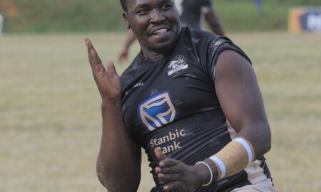 Emong Eliphaz in action for Uganda's Black Pirates RFC./PHOTO/COURTESY/X