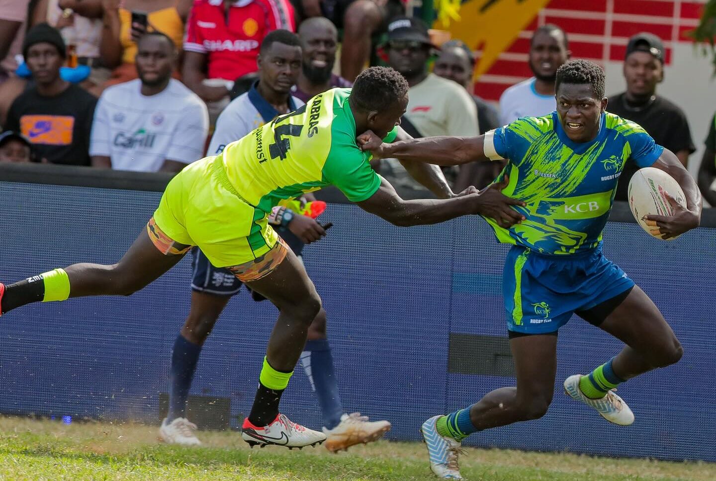Floyd Wabwire in action for KCB Rugby against Kabras RFC. PHOTO/KCB Rugby/Facebook