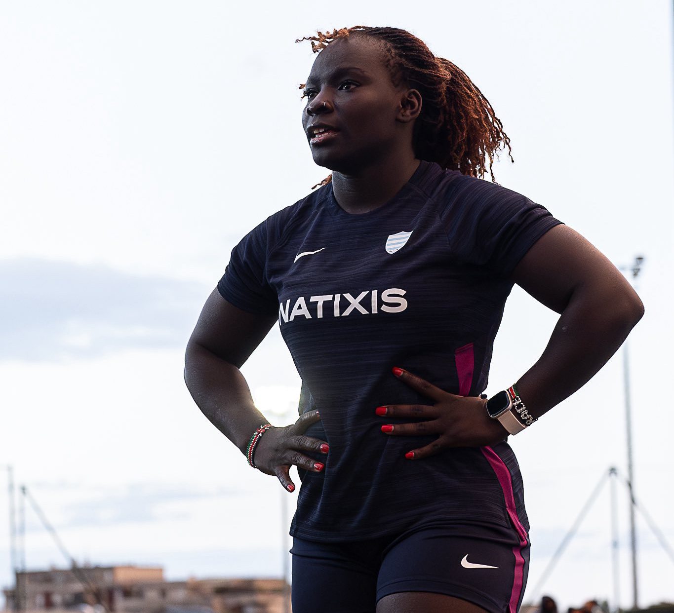 Grace Okulu Adhiambo in Racing 92 training. PHOTO/Racing 92
