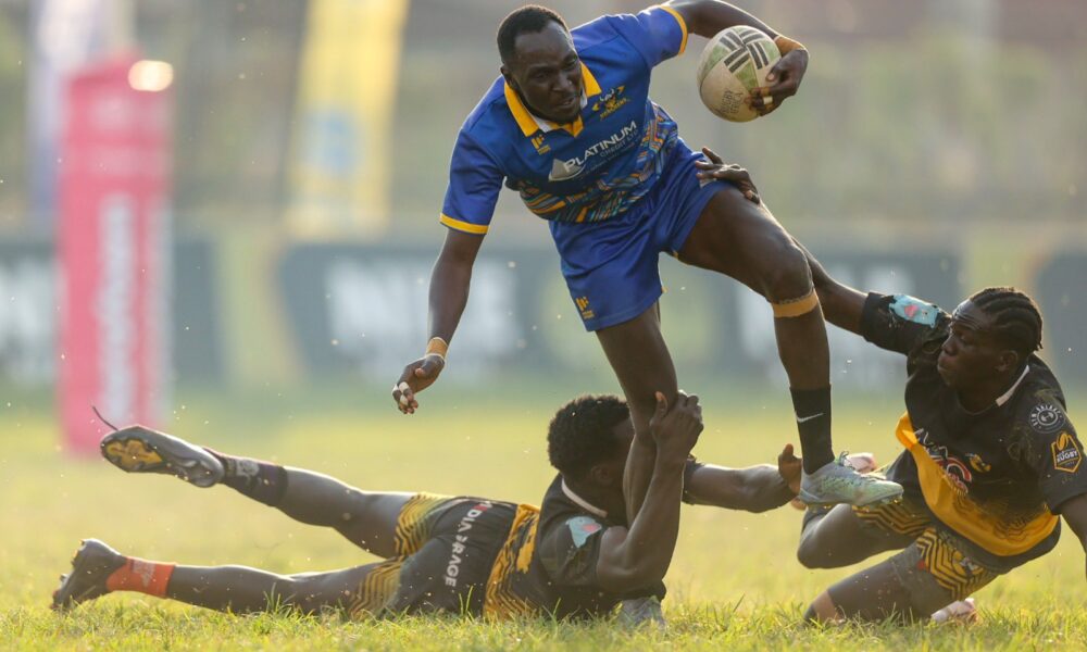 Action in the 2025 Kabaka Coronation 7s Men’s Finale between Platinum Credit Heathens and Walukuba Barbarians. PHIOTO/UGANDARUGBY UNION X.