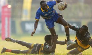 Action in the 2025 Kabaka Coronation 7s Men’s Finale between Platinum Credit Heathens and Walukuba Barbarians. PHIOTO/UGANDARUGBY UNION X.