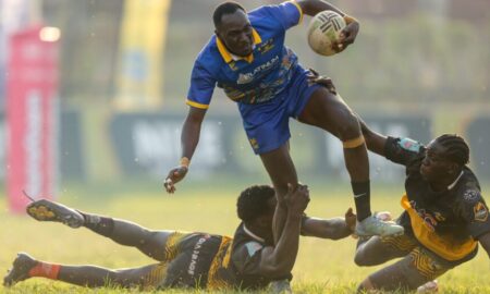Action in the 2025 Kabaka Coronation 7s Men’s Finale between Platinum Credit Heathens and Walukuba Barbarians. PHIOTO/UGANDARUGBY UNION X.