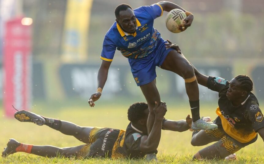 Action in the 2025 Kabaka Coronation 7s Men’s Finale between Platinum Credit Heathens and Walukuba Barbarians. PHIOTO/UGANDARUGBY UNION X.