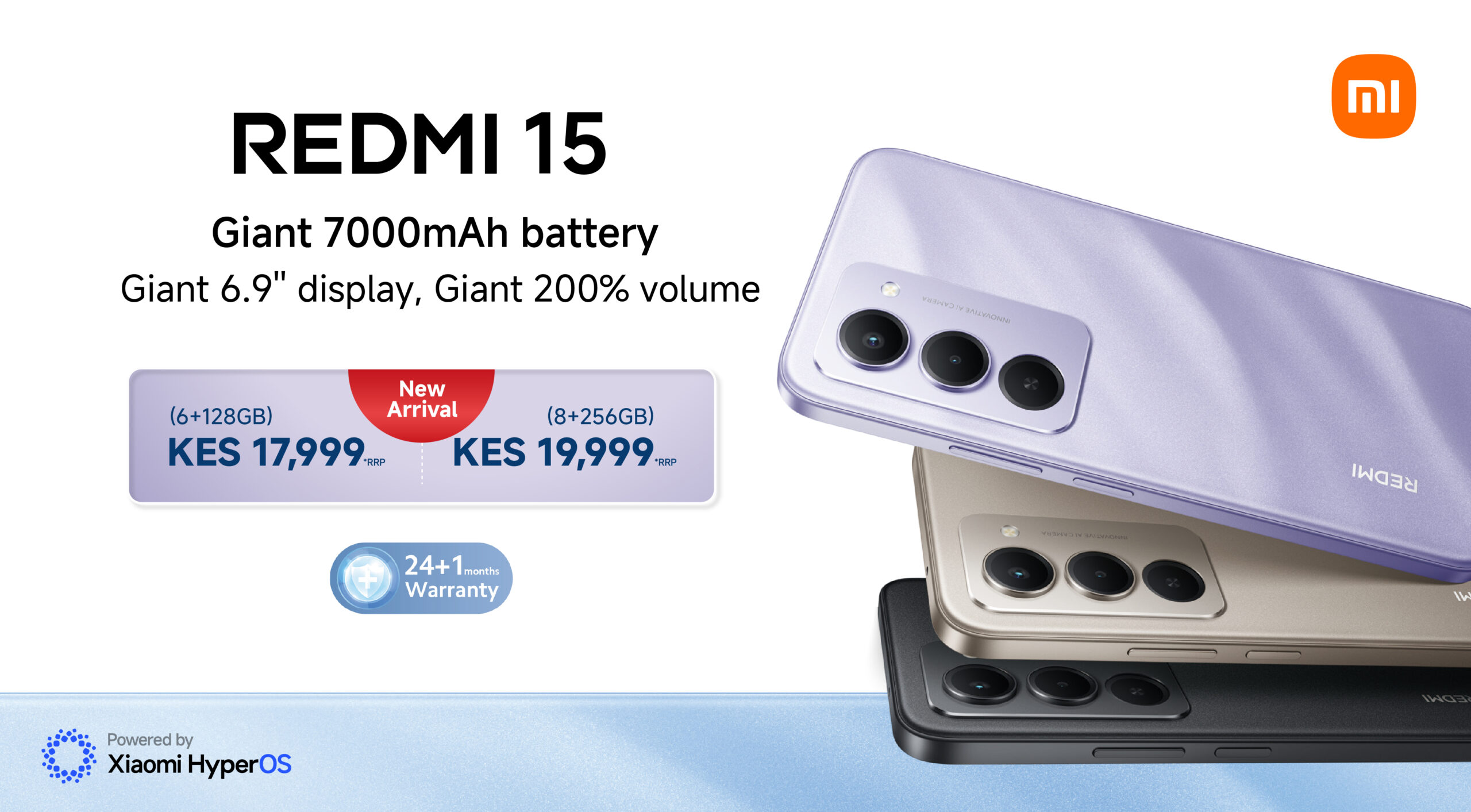 Xiaomi Kenya Launches the All-New Redmi 15 – GIANT Battery, GIANT Display, GIANT Sound. PHOTO/Redmi