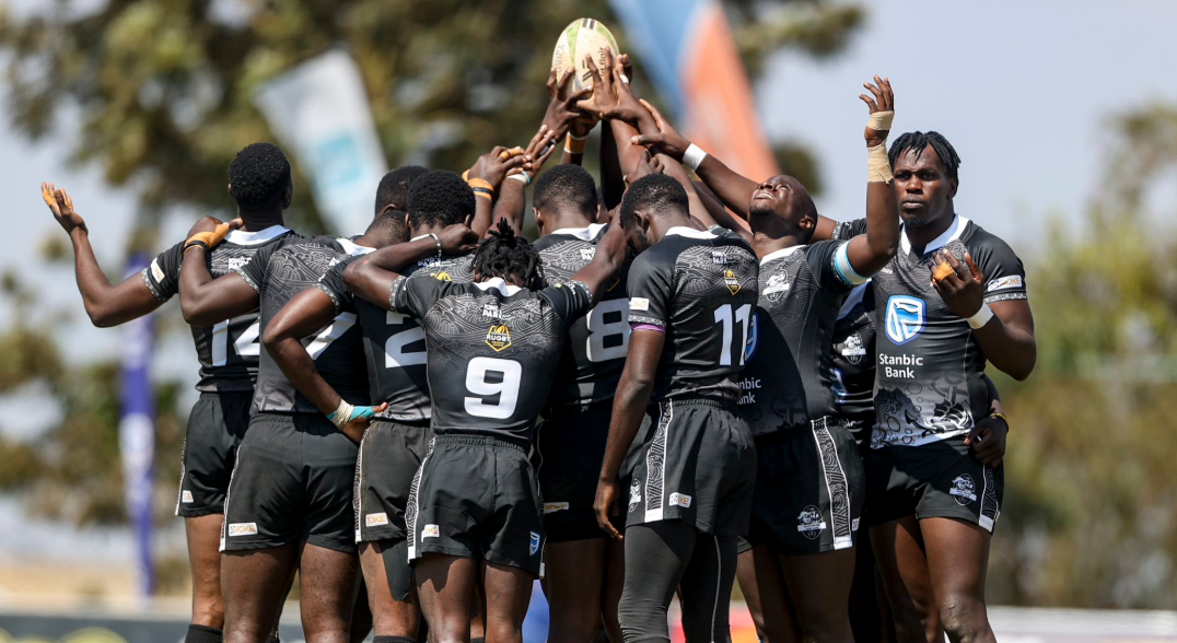 Black Pirates huddle in the Rujumba 7s. PHOTO/Black Pirates