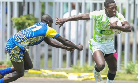KCB's Floyd in Action Against Homeboyz RFC at the 2025 Dala 7s. PHOTO/KCBRUGBY FACEBOOK