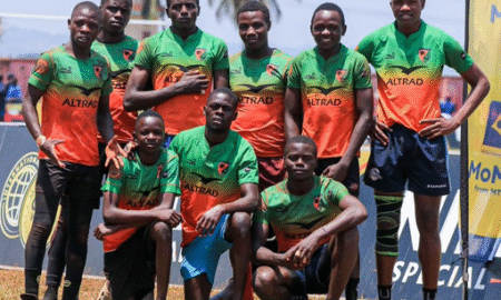 Mbale Rugby players pose for a photo. PHOTO/@mbalerugbyclub/X