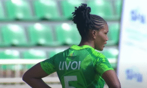 Kenya Lionesses player Faith Livoi during the Safari 7s tournament. PHOTO/Screengrab