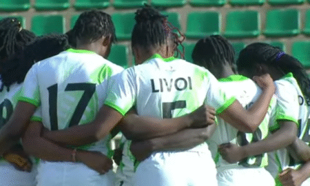 Kenya Lionesses players huddle during the 2025 Safari 7s. PHOTO/Screengrab,