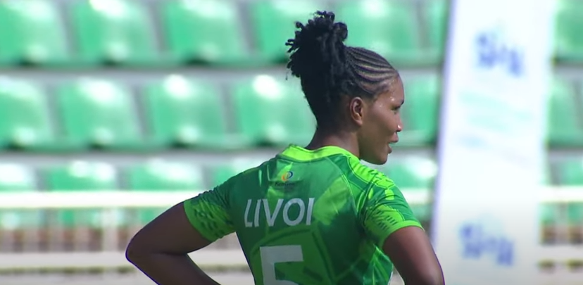 Kenya Lionesses player Faith Livoi during the Safari 7s tournament. PHOTO/Screengrab