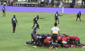 Scrum contest between Blad Blad amd Lemua Harlequin. PHOTO/Screen grab