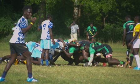 A scrum contest between Kabras RFC and MMUST. PHOTO/Scrummage Africa
