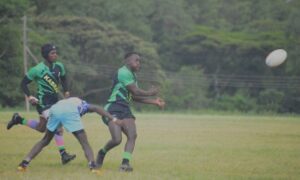 Victor Otieno in action for Kabras RFC against MMUST. PHOTO/Scrummage Africa