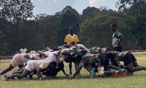 Scrum contest between Nondies and Nakuru RFC. PHOTO/Kenya Cup/X