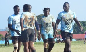MMUST rugby players in action a Kenya Cup clash. PHOTO/Scrummage Africa
