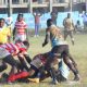 A ruck contest between Impala and MMUST Rugby in Kenya Cup. PHOTO/Scrummage Africa