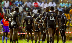 Black Pirates players in a Uganda Rugby Premiership league match. PHOTO/Black Pirates