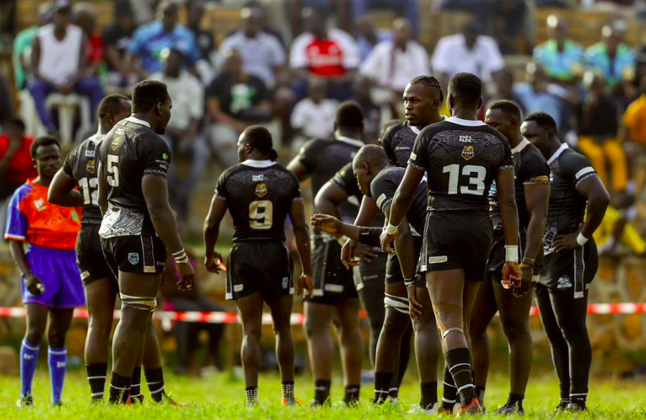 Black Pirates players in a Uganda Rugby Premiership league match. PHOTO/Black Pirates
