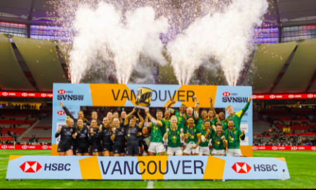 New Zealand and South Africa top of the HSBC SVNS world in Vancouver.PHOTO/SVNS
