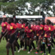 Uganda Lady Cranes celebrate. PHOTO/Screengrab