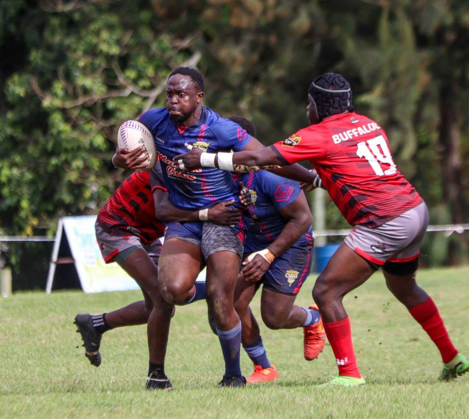 Victor Were in action against Buffaloes in Enterprise Cup quarters. PHOTO/Kisumu RFC